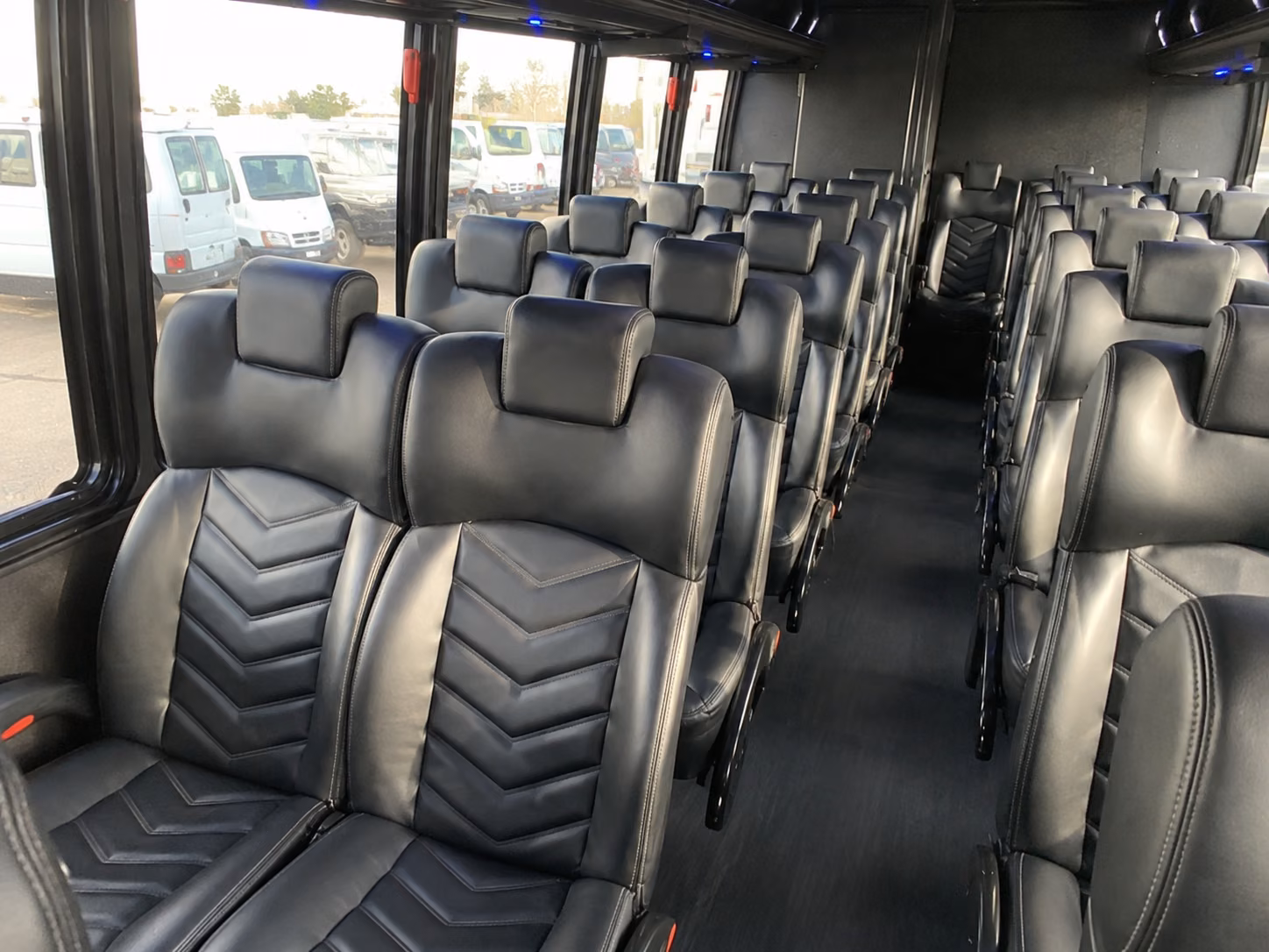 surprise 20 passenger minibus inside