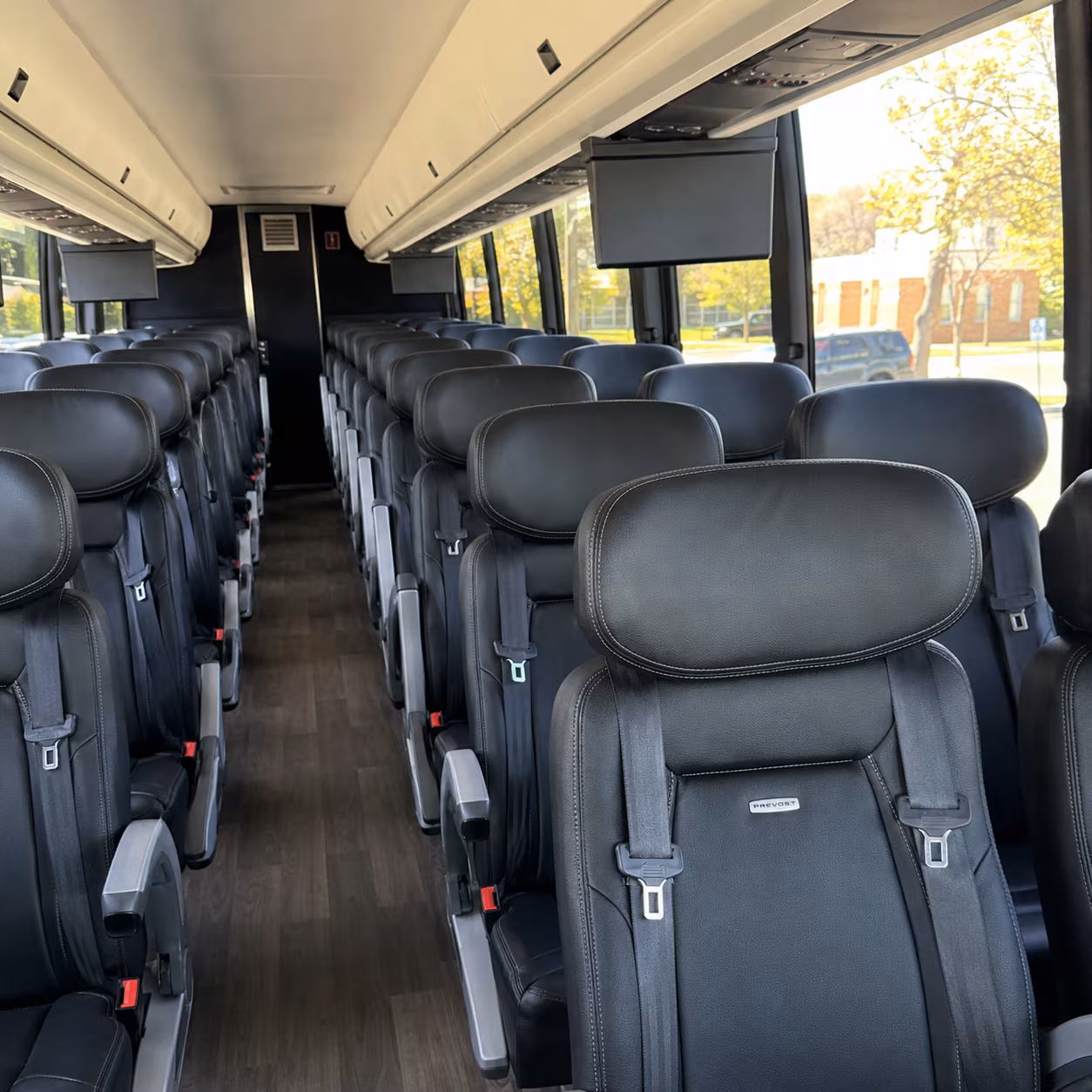 surprise 45 passenger charter bus inside