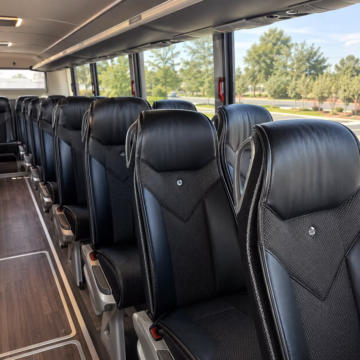 surprise 45 passenger charter bus interior