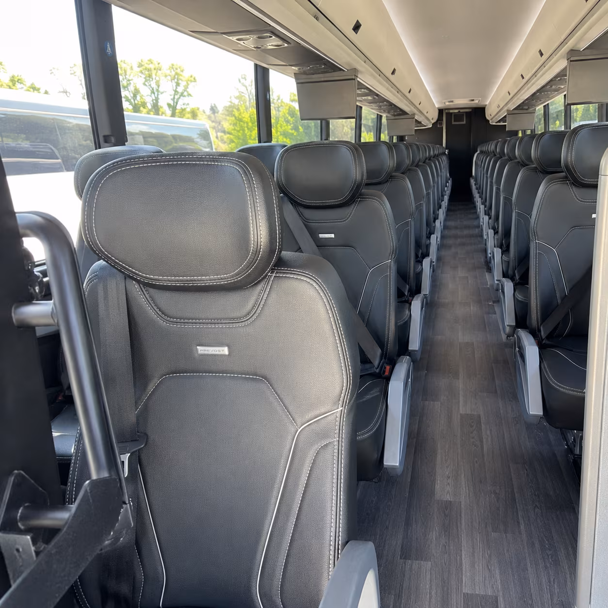 surprise 47 passenger charter bus interior