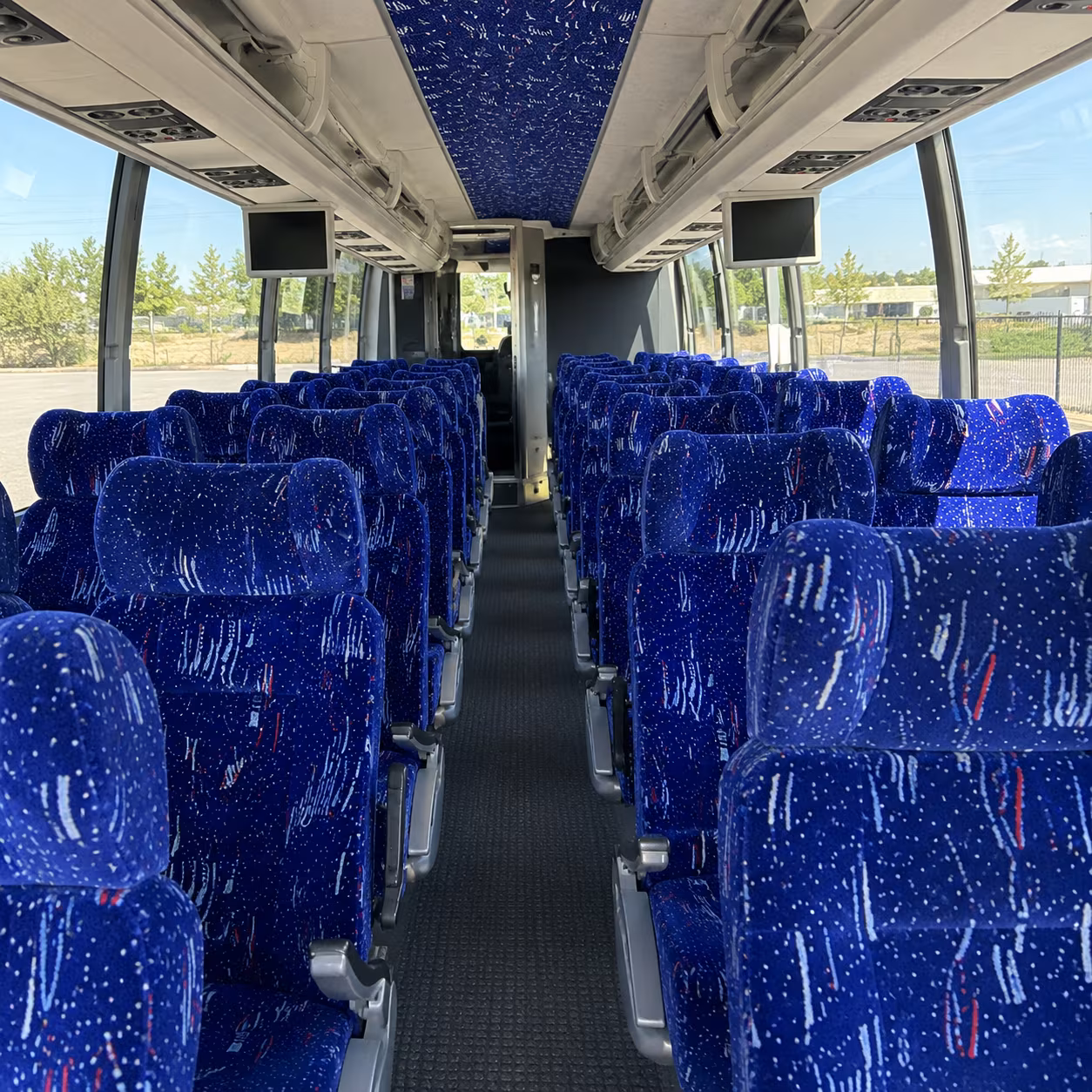 surprise 54 passenger charter bus interior