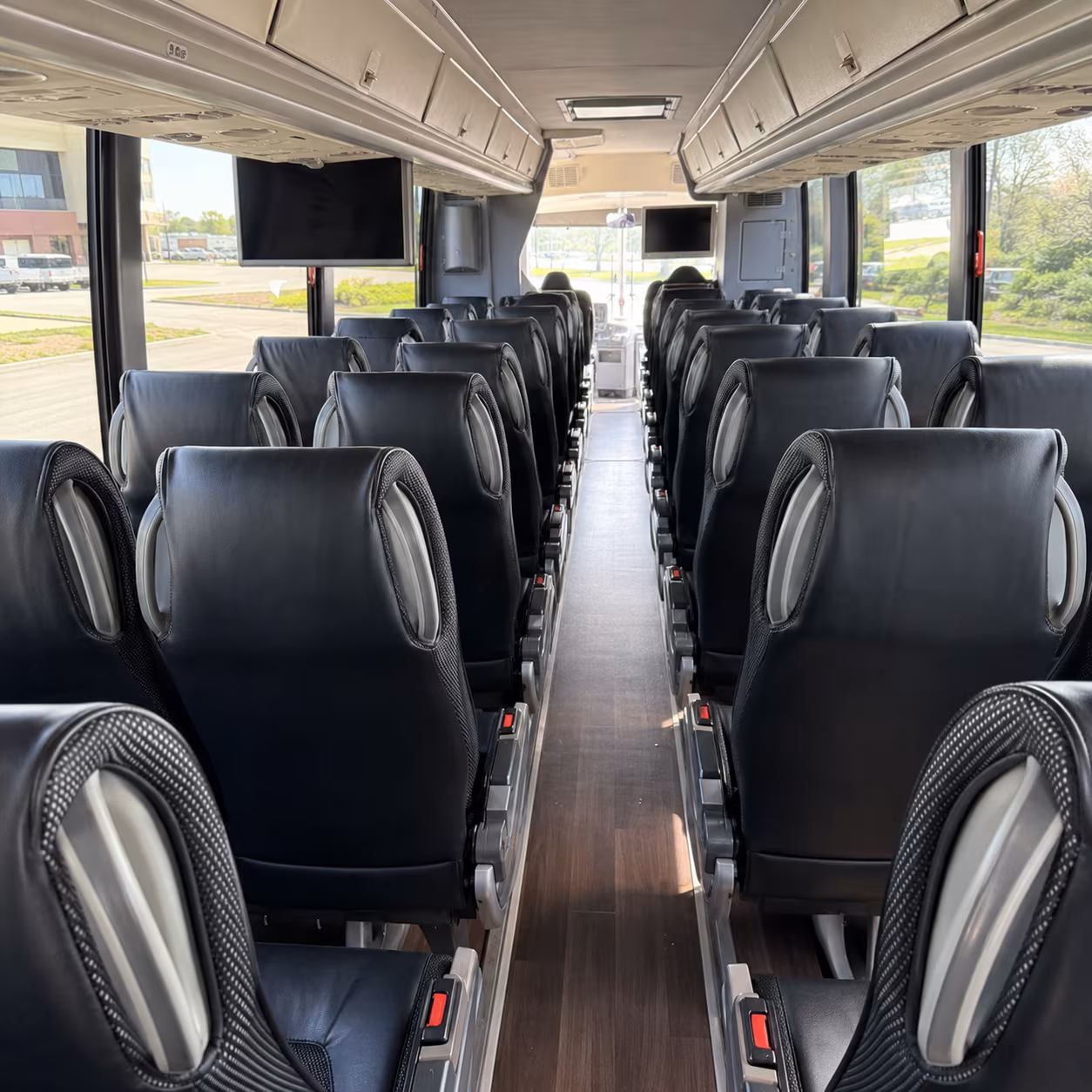 surprise 56 passenger charter bus inside