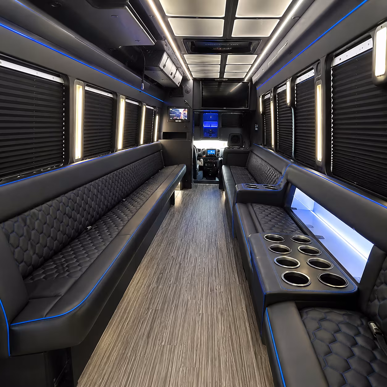 surprise party bus interior