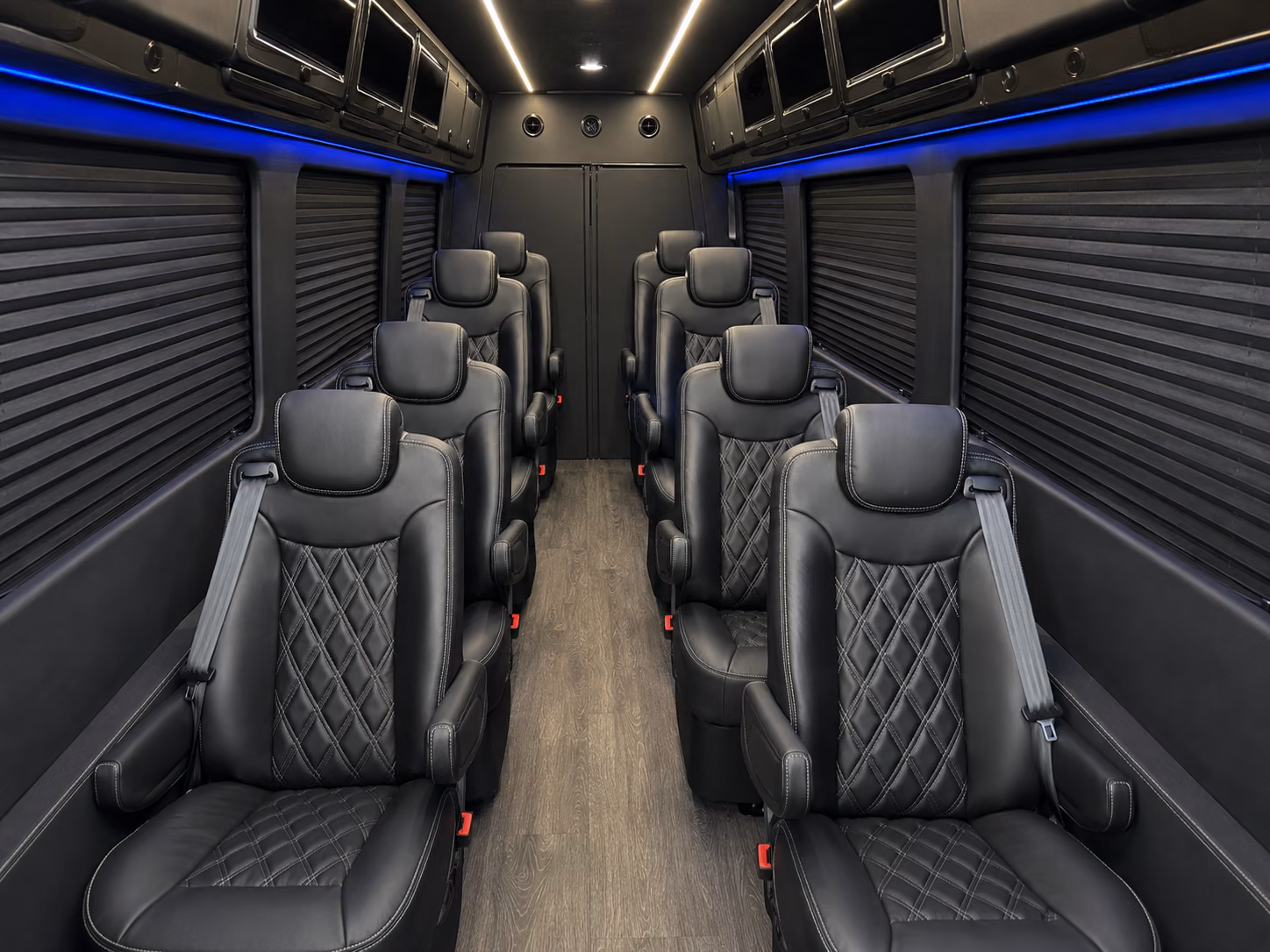 surprise sprinter van with driver inside